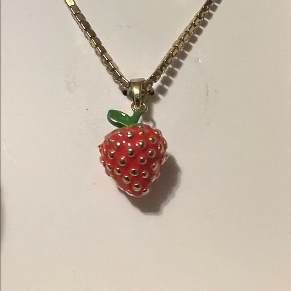kate spade x Target Strawberry Gold-tone Necklace - Picture 3 of 3